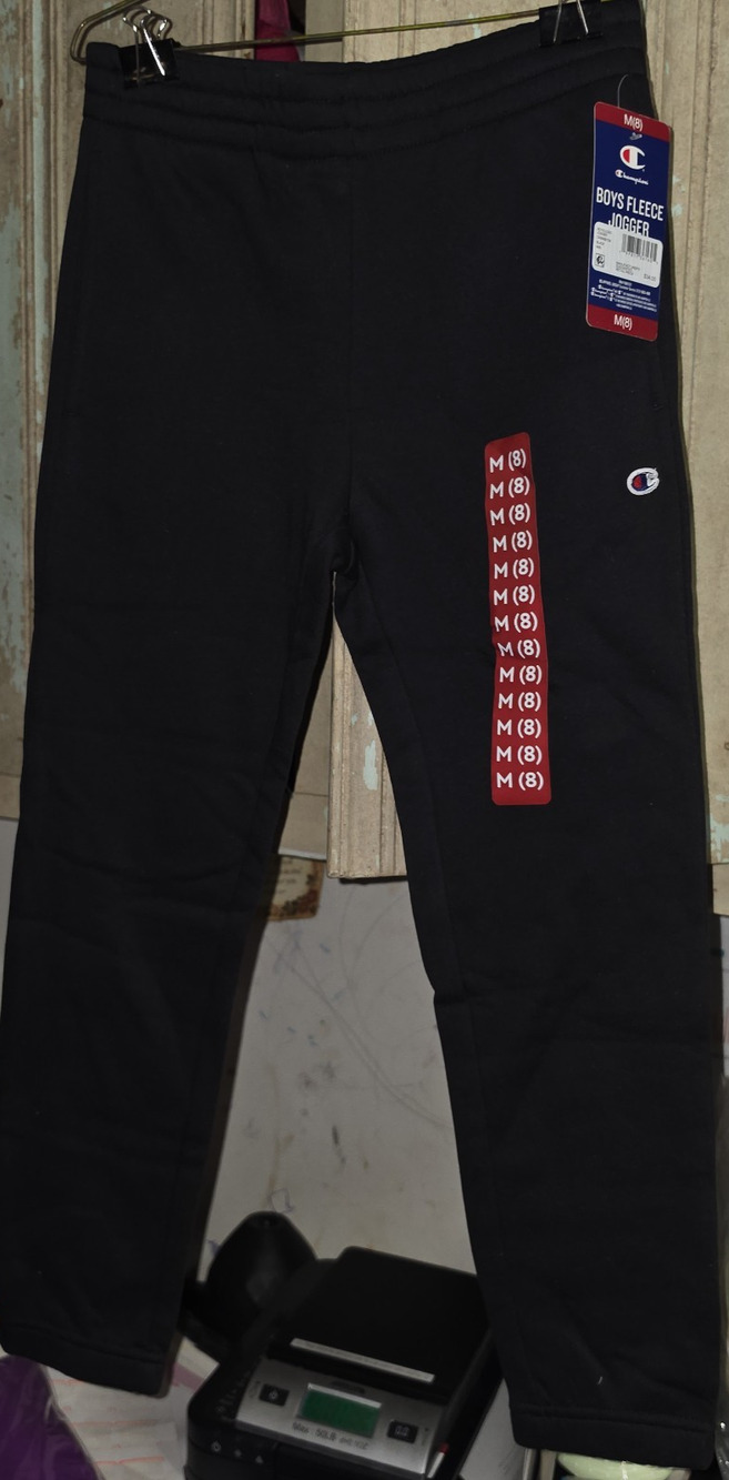 Champion Boys Black Sweats Size M(8) NWT